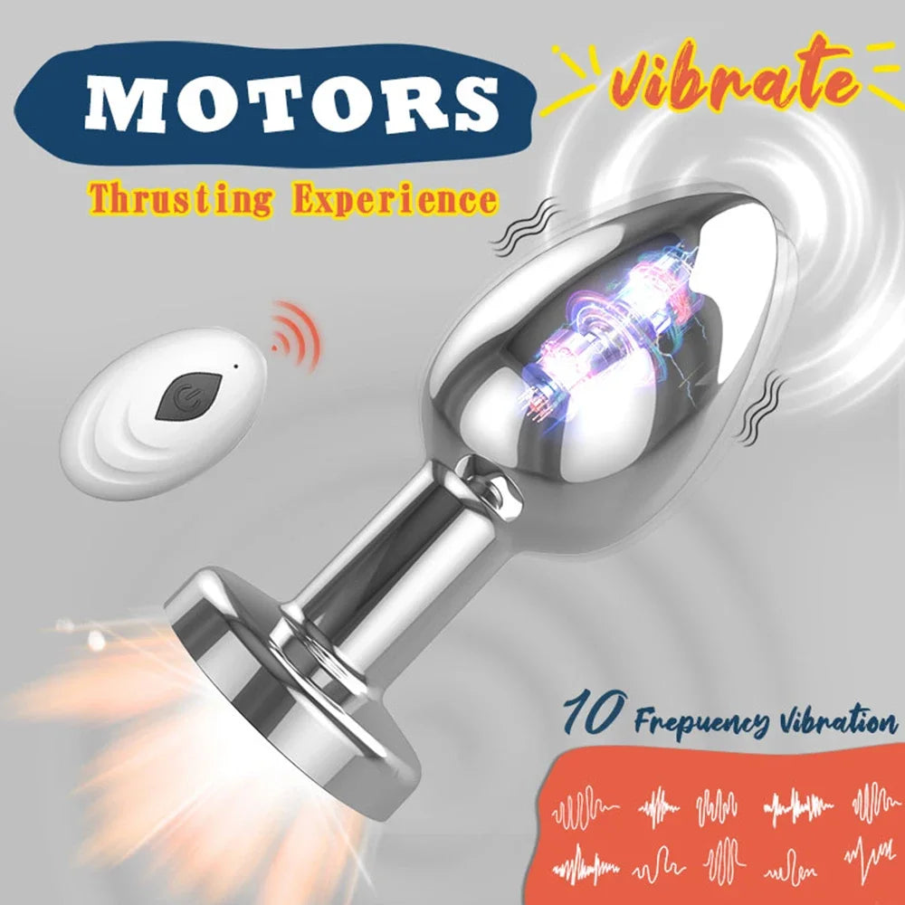 Vibrating Anal Plug Vibrator Remote Control Sex Toy for Couple