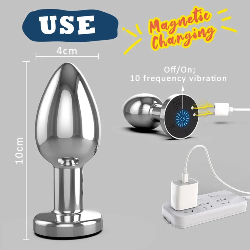 Vibrating Anal Plug Vibrator Remote Control